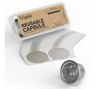 Reusable Capsules for Nespresso OriginalLine - Refillable Coffee Pods,Stainless Steel Cups Compatible for Nespresso OriginalLine Machine (1pod+50lids)