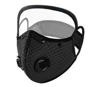 Reusable Carbon Filter Dust Mask with Adjustable Goggles, Dustproof Respirator Mask 5-Layer Filter for Motorcycle Riding Face Covering, Built for Woodworking, Running, Cycling, Mowing Dust
