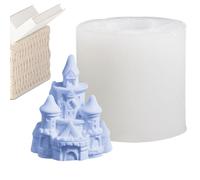 Reusable Castle Mould - Dwelling Shaper, Single Adaptable Resin Tool for DIY Creations, Pliable Dream Home Hollow with Detailed Spires, Workshop Supply, Resilient Fantasy Block for Pouring