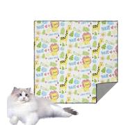 Reusable Cat Swaddle Wrap, Selves Adherent Pet Wraps, Grooming Wrap Bag, Calming Cat Wraps with Adherent Cat Grooming Wrap 21.65x21.65 Inches for Easy Pet Care (1 Piece)