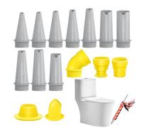 Reusable Caulking Nozzle, Built-in Rubber Nozzle Tool, 15pcs Nozzle Set with Built-in Rubber Tools,Reusable Caulking Finishing Nozzles for Water Tank