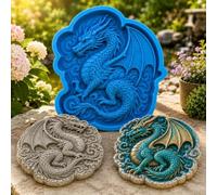 Reusable Cement Casting Mould Stepping Stones for Garden #A | Multiple use path plates casting mould with mermaid and fantasy motifs, easy to use for yard, flower bed, walkway