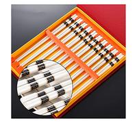 Reusable Ceramic Chopsticks Reusable 10 Pairs Chinese Porcelain Chopsticks Gift Set Dishwasher Safe Chopsticks Non-Slip Sushi Chopsticks for Restoration of the