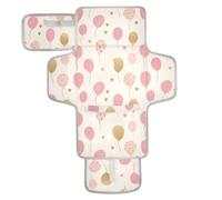 Reusable Changing mat with Tissue Pocket Changing Pads for Changing Table for Moms, Dads Balloon Beige Heart