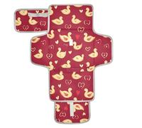 Reusable Changing mat with Tissue Pocket Travel Changing pad for Baby for Girl & Boy Animal Duck Heart Shape Red Valentine
