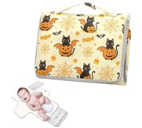 Reusable Changing pad Baby with Tissue Pocket Halloween Black Cat Witchy Magical Travel Changing pad for Baby for Moms, Dads cambiador de pa?ales para Bebes