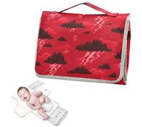 Reusable Changing pad Baby with Tissue Pocket Ocean Thunder Red Waterproof Changing pad for Baby Infant Travel Kit cambiadores de pa?ales para Bebes