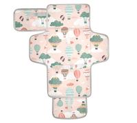 Reusable Changing pad Covers with Tissue Pocket Baby Diaper Changing pad with Built-in Pillow Soft Color Hot Air Balloon Cute