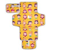 Reusable Changing pad Covers with Tissue Pocket Changing pad for Changing Table for Moms, Dads Girls and Boys Cartoon Cute Yellow