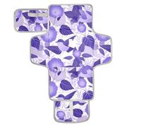 Reusable Changing pad Covers with Tissue Pocket Changing Pads for Changing Table Infant Travel Station Kit Cartoon Purple Morning Glory Flowers Birds