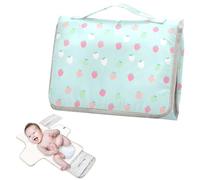 Reusable Changing pad Covers with Tissue Pocket Diaper Changing pad Portable for Moms, Dads-Fruit Heartshaped Pastel Blue