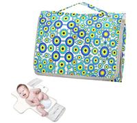 Reusable Changing pad Covers with Tissue Pocket Evil Eye Blue Dot Diaper mat Changing pad for Moms, Dads cambiador de pa?ales para Bebes