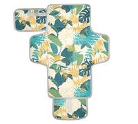 Reusable Changing pad Covers with Tissue Pocket Portable Diaper Changing pad for Moms, Dads Tropical Plants Green