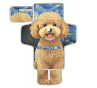 Reusable Changing pad for Baby with Tissue Pocket Changing pad for Changing Table with Built-in Pillow Starry Night Cute Golden Goldendoodle