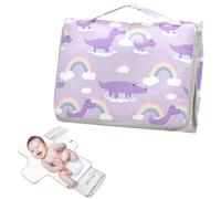 Reusable Changing pad Portable with Tissue Pocket Cute Animal Crocodiles Rainbows Pastel Purple Changing Pads for Table Lightweight & Foldable Changing cambiadores de pa ales para Bebes