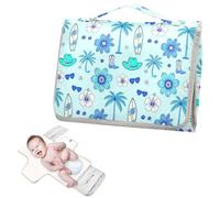 Reusable Changing pad Portable with Tissue Pocket Pastel Cowboy Blue Coastal Cowgirl Waterproof Pads for Baby with Built-in Pillow cambiador de pa?ales para Bebes