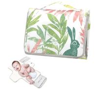 Reusable Changing pad with Tissue Pocket Diaper Changing pad Portable for Moms, Dads- Summer Leaves Spring Fresh
