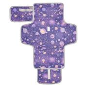 Reusable Changing pad with Tissue Pocket Diaper mat Changing pad Travel with Built-in Pillow Purple Mysterious Universe Planet