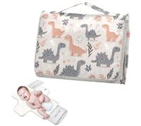 Reusable Changing pad with Tissue Pocket Naughty Alaskan Dinosaur Light Gray Waterproof Pads for Baby Infant Travel Kit cambiador de pa?ales para Bebes
