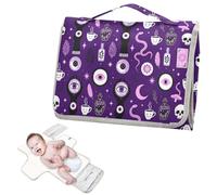 Reusable Changing pad with Tissue Pocket Purple Witch's Essentials Halloween Diaper Changing pad Travel Infant Travel Station Kit cambiador de pa?ales para Bebes