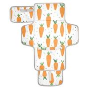 Reusable Changing pad with Tissue Pocket Travel Changing pad for Baby for Girl & Boy Carrots White Background