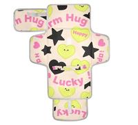 Reusable Changing Pads for Baby with Tissue Pocket Diaper Changing pad Travel with Built-in Pillow Fluorescent Green Star-Shaped Hearts Black Stars