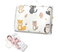 Reusable Changing Pads for Baby with Tissue Pocket Jungle Animal Fox Squirrel Colorful Portable Changing pad for Baby with Built-in Pillow cambiadores de pa?ales para Bebes