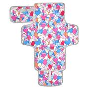 Reusable Changing Pads with Tissue Pocket Waterproof Changing pad for Baby Infant Travel Station Kit Stained Glass Anime Heart