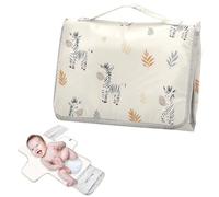 Reusable Changing Table mat with Tissue Pocket Cute Cartoon Hunting Zebras Ivory Diaper Changing pad Portable for Moms, Dads cambiador de pa?ales para Bebes