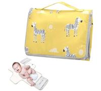 Reusable Changing Table mat with Tissue Pocket Style Zebras Sun Pastel Yellow Changing pad for Table with Built-in Pillow cambiador de pa ales para Bebes