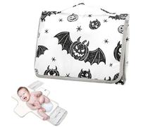 Reusable Changing Table pad with Tissue Pocket Cartoon Evil Black Halloween Bat Monster Diaper mat Changing pad Travel for Moms, Dads cambiadores de pa?ales para Bebes
