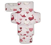 Reusable Changing Table pad with Tissue Pocket Portable Diaper Changing pad Lightweight & Foldable Changing Station Wine Red Valentines Shaped Narwhal