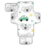 Reusable Changing Table pad with Tissue Pocket Waterproof Pads for Baby for Moms, Dads Cute Cartoon Grey Koala
