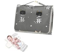 Reusable Changing Table Pads with Tissue Pocket Cute Striped Kittens Gray Waterproof Changing pad Infant Travel Kit cambiadores de pa?ales para Bebes