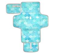 Reusable Changing Table Pads with Tissue Pocket Portable Baby Changing pad Infant Travel Station Kit Teal Fish Scale Shimmering