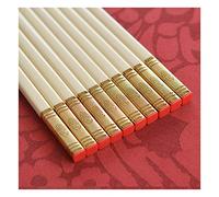 Reusable Chopsticks, Ceramic Chopsticks for Sushi or Other Japanese Chinese Korean Food, Easy to Clean, Gift Pack of 10 Pairs, with Black and Gold Patterns D