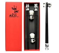 Reusable Chopsticks - Ceramic Panda Sticks Set, Non Slip Dishwasher Liquid Utensilss | Cute 2 Pair Chopsticks Set with Holder, Reusable Chinese Tableware for