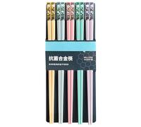 Reusable Chopsticks For Adults 5 Pairs Reusable Plastic Chopsticks BPA-Free Dishwasher-Safe Non-Slip Chopsticks Chinese Japanese Chopstick Gift Set Wooden Chopsticks Reusable