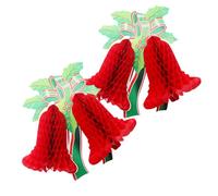Reusable Christmas Decorations, Paper Hanging Honeycomb Tissue Paper Pom Poms Christmas Ceiling Decorations Hanging Decoration for Xmas Winter Home Ceiling Wall Decor