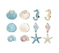 Reusable Christmas Ornaments with Beach Theme Tree Hanging Items for Cafe Birthdays Festivals, 24 Pieces
