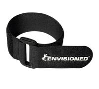 Reusable Cinch Straps 1" x 60" - 6 Pack Multipurpose Quality Hook and Loop Securing Straps (Black)