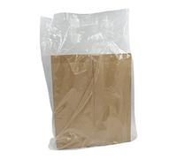 Reusable CLEAR Plastic Carrier Bags with Patch Handle - 38cm x 46cm +7cm / 15 x 18 x 3" - Ideal for Shopping, Fashion, Boutique, Party, Conferences, and Trade Shows (100)