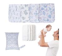 Reusable Cloth Diapers | Adjustable Washable Cloth Diapers | 4X Waterproof Cover, Absorbent & Breathable Liners with 4 Inserts & 1 Wet Bag, Prevents Staining