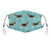 Reusable Cloth Face Mask,Australian Kelpie Dog Red And Tan Kelpie Roses Light Blue Adult Washable Face Cover With Adjustable Earloops Nose Wire