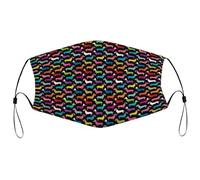 Reusable Cloth Face Mask,Retro Dogs Dachshund Illustration Pattern Adult Washable Face Cover With Adjustable Earloops Nose Wire