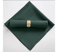 Reusable Cloth Napkins Pack of 5/10/20/30/50/100, Soft Polyester Cotton Dinner Washable Table Napkins for Party Wedding Dinner Events Home Cafes Restaurant Hotels (Dark Green,48x48cm/ 10Pack)