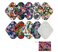 Reusable Cloth Sanitary Napkin,Super Absorbency Organic Bamboo Hygiene Cloth Pads,Washable Menstrual Panty Liners Pads with Storage Bags