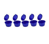 Reusable Coffee Capsule Coffee Filter Cup Coffee Pod with Spoon for Coffee Machine, 5 x 50 ml, Compatible with Melody, Genio, Mini Me, Esperta and Circolo (Sapphire)