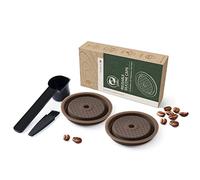 Reusable Coffee Capsule Lids Discs Refillable Pod for VERTUOLINE & VERTUO Capsules, Compatible with VERTUOLINE & VERTUO pods (2PCS Silicone Caps)