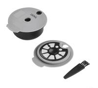 Reusable Coffee Capsule Pod Set for Bosch for Tassimo Machines 12g Capacity with 60ml & 180ml Lids, Spoon & Brush Compatible with Various for Bosch Models